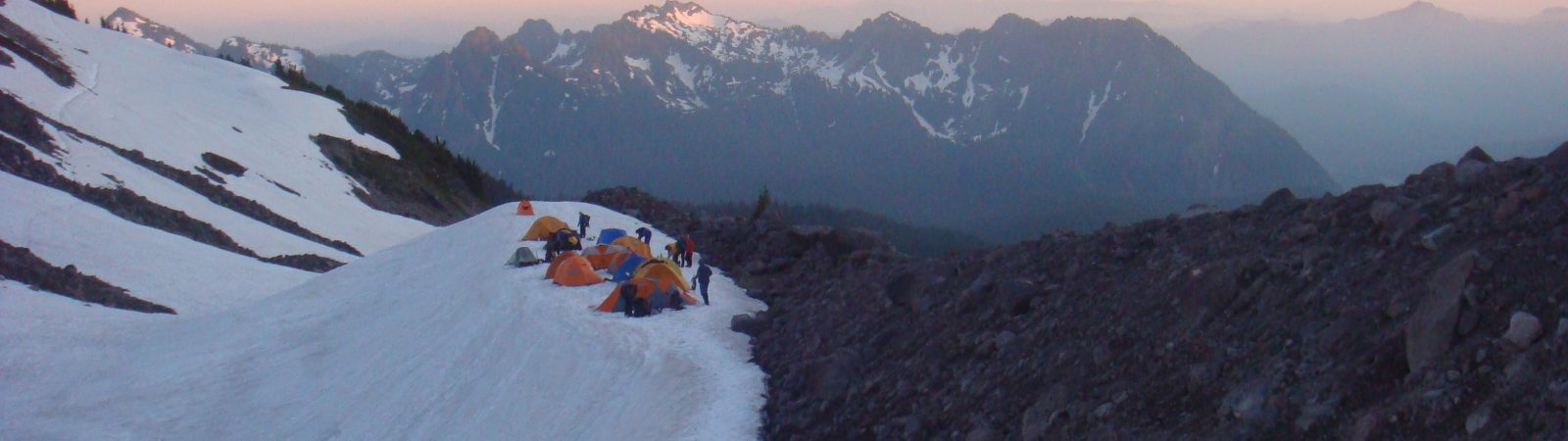 Camp on Mt Rainier