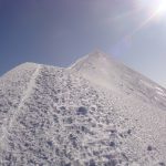 The summit ridge on Mt Blanc